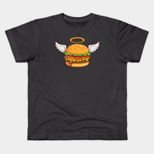 Angel Burger Flying Cartoon Kids T-Shirt